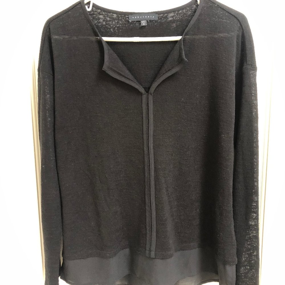 Black Sanctuary Hanna Chiffon Sweater/Blouse M